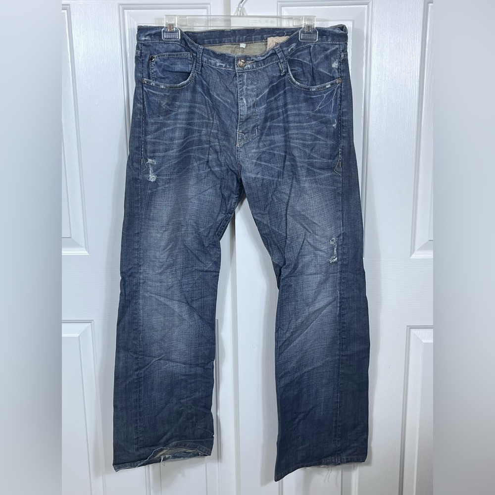 One Monarchy Mens Denim, Straight Leg, size 38, 100% cotton, Pocket Detail